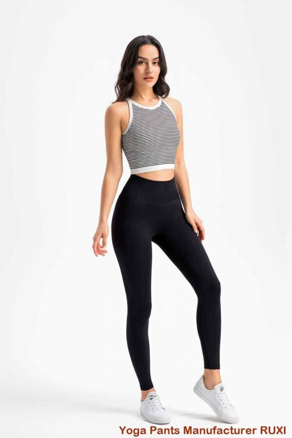 Levendige oranje yogabroek met hoge taille en stretch Ruxi
