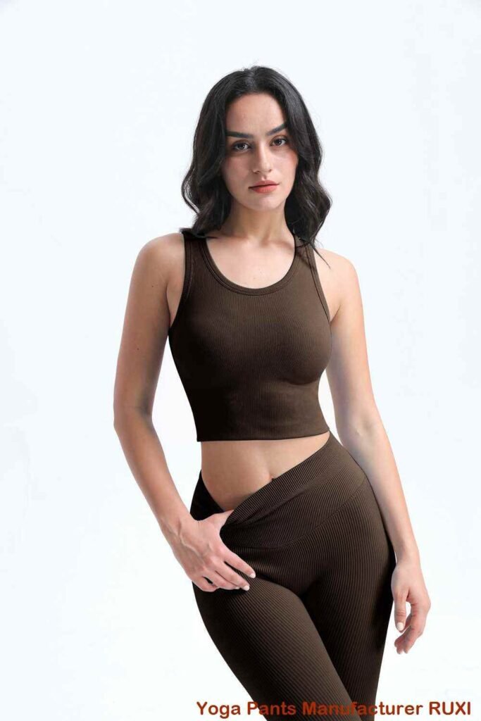 Hoge zwarte yogabroek voor dames legging met hoge taille