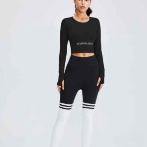 Stijlvolle zwarte sportjas met jeans Ruxi be2274