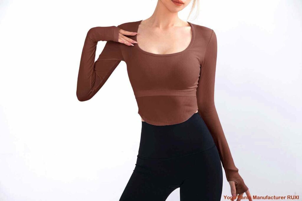 Wijde Cropped Yogabroek voor Vrouwen Ruxi be209