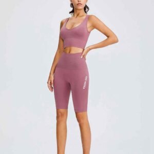 Navy Workout Legging Hoge Taille Rekbaar Vochtafvoerend