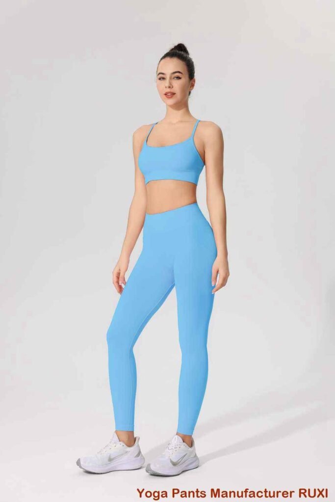 Bruine yogabroek comfortabele stijlvolle fitnesskleding